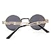 AWEHIRU Tool Station Round Metal Sunglasses, Steam Punk 80s Retro Sunglasses, Gold Frame Sunglasses with Case for Men and Women