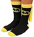 Batman Socks Mens Cape Crew Superhero Costume Adult Shoe Size 8-12