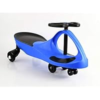 Apelila Wiggle Car Twistcar Roller Ride On Play Swing Vehicle Outdoor, for Kid Child (Blue 2)
