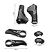 SIENOC Bike Grips | The Comfiest Bicycle Handlebar Rubber Grips with Anti-slip Contoured Design and Aluminum Alloy Inner Ring Clamps (Black 2)