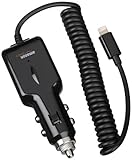 AmazonBasics Apple Certified Lightning Car Charger - Frustration Free Packaging - Black