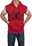 Miracle(Tm) Spider-Man: Homecoming 2017 Hoodie - Peter Parker Sleeveless Hoodie (Small)