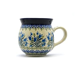 Polish Pottery Mug – 15 Oz. Bubble – Blue Bells