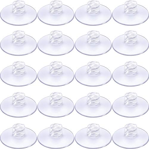Boao 20 Pieces Bathroom Shower Caddy Connectors Suction Cups Plastic Sucker Pads with Notch on The Top