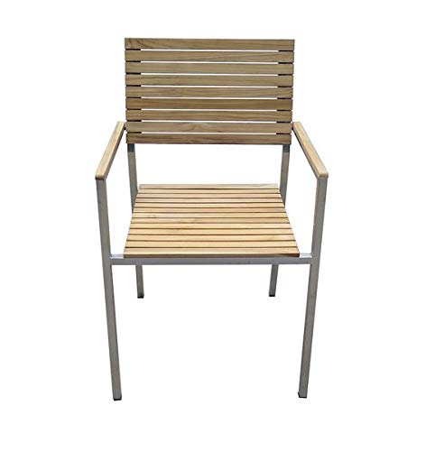Gravidus 5-teilige Gartengarnitur aus Edelstahl und Teak – Bild 4