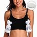Hands Free Pumping & Nursing Bra, Lupantte Adjustable Breastfeeding Bra for Holding Breast Pumps Like Spectra, Medela, Lansinoh, Philips Avent, Ameda, Bellababy, etc (Medium, Black)