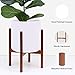 PEACH & PEBBLE Plant Stand with 11″ Planter – Flower Pot Included | Large Modern Plant Pot with Wood Stand | Perfect for Succulent Plants, Indoor Plants & Artifical Plants (11″ – White)thumb 1