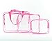 Jiao Miao 3 in 1 Makeup Bags & Cases Plastic Travel Tolietry Bag Clear PVC Tolietry Travel Bag Organizer for Men and Women,170806-10
