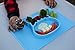 baby silicone placemat and plate tray for infants toddlers and kids - these portable hippo happy mats one piece bowl suctions and fits to most tables highchair non slip baby feeding FDA Approved .
