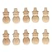 Tinksky 10pcs Blank DIY Wooden Snowman Peg Dolls Wedding Party Cake Toppers Christmas Decoration Christmas Gift