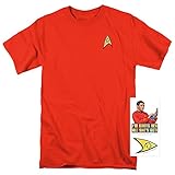 Star Trek Engineering Uniform Shirt w/ Liquid Gold Ink & Exclusive Stickers