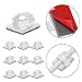 JIRVY Self Adhesive Cable Clips Black Management Wire Clip Cord Holder 100 Pack (White) primary