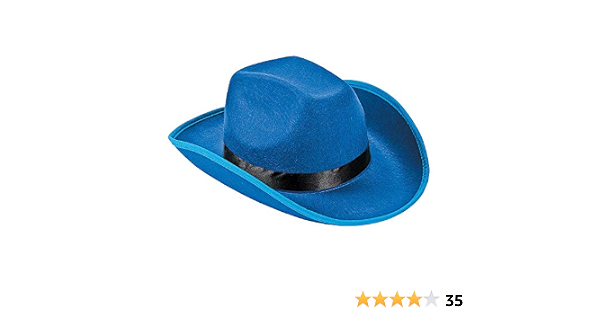 Amazon.com: Fun Express Blue Cowboy Hat 
