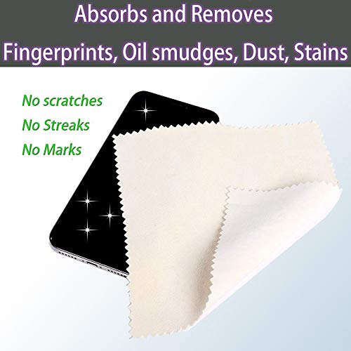 BloomSesame Natural Chamois Cleaning Clothï¼ˆ3 Pack, 6x6 Inchï¼‰ Lint Free Cleaner Cloths for Camera Lenses, Eyeglasses, Glasses, Screen, iPad, iPhone, Tablet, Cell Phone and More
