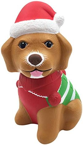 Yezike Slow Rising Toy,Christmas Kawaii Cute Dog Emoji Squishy Scented Decompression Squeeze Toys for Collection Gift, Decorative Props Large or Stress Relief (Dog)