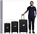 GoPenguin Luggage, Carry On Luggage with Spinner Wheels, Hardshell Suitcase for Travel with Built in TSA Lock Black