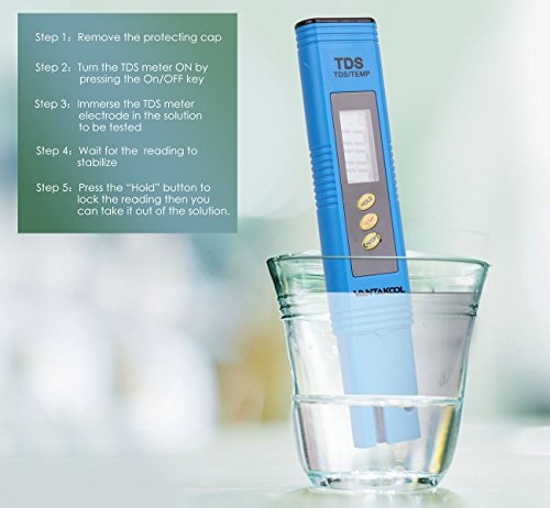 TDS Meter, Pocket Size ±2% High Accuracy TDS Tester for Water Quality, Aquarium, Pool & Hydroponics, Professional 2-in-1 Handel Digital TDS Meter with 0-9990 ppm(New version)