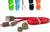 Yanwein 10744 2-in-1 USB Charging Cable/8 Pin Lighting Cable/Micro USB Cable/iPhone 6/iPhone 5/Galaxy 6/Galaxy 5/All in One, Orange