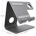 ZVE 2 in 1 Universal Iphone Stand and Aluminium Apple Iwatch Charging Stands Dock Cradle for iWatch (38mm 42mm),iPhone 7 8 X Plus,ipad (Up to 12.9 inch) Space grey with 42MM case