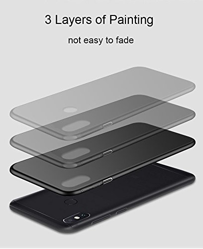 Johra® 4 Cut All Sides Protection Sleek Ipaky Black Hard Case Back Cover for Xiaomi Mi Redmi Note 5 Pro - Redmi Note 5 P