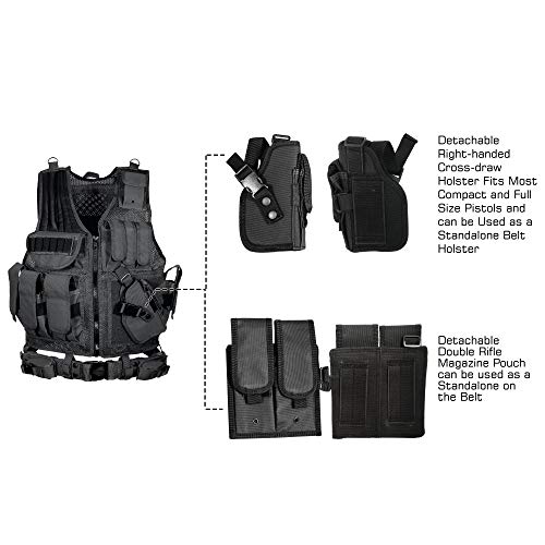 UTG 547 Law Enforcement Tactical Vest, Black Pricepulse