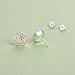 EVERU Flower Stud Earrings Sterling Silver, 5 Styles Options, Rose | Sunflower | Daisy | Lotus | CZ (rose)