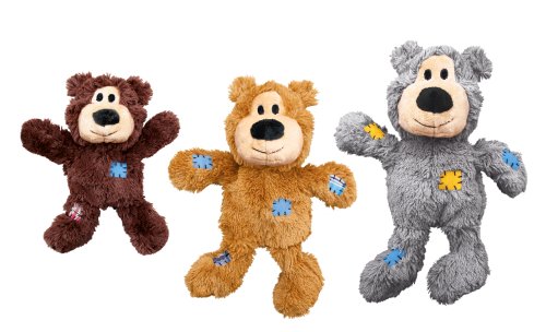 KONG Wild Knots Squeaker Bears for Dogs, Medium/Large, Colors Vary