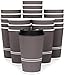 Glowcoast Disposable Coffee Cups With Lids - 16 oz To Go Coffee Cup (70 Pack). Large Travel Cups Hold Shape With Hot and Cold Drinks, No Leaks! Insulated Ripple Cups Protect Hands, No Sleeves needed.