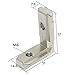 boeray 16pcs 3030 Series Inner L Bracket for Metric European Standard Aluminum Extrusion Profile Slot 8mm- Interior Joint, 16 L Joint + 32 Set Screws + 2 Wrench Tools