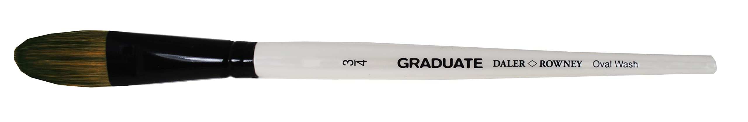 Daler-Rowney Graduate Watercolour Brush, Pony & Synthetic Blend, Short Handle, Oval Wash, 3/4in