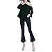 WLLW Women Chiffon Off Shoulder Long Sleeve Halter Neck Shirt Blouse Tops. Black, Small