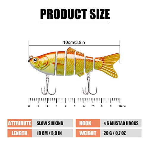 image for TRUSCEND Fishing Lures Swimbait Bass, 10cm 3.93