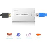 Imillet HDMI Video Capture with USB3.0/2.0 Dongle 1080P 60FPS Drive-Free Capture Card Box for Windows Linux  Os X System