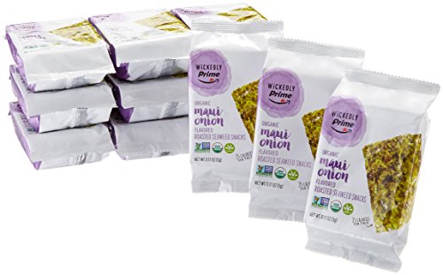 Wickedly Prime Organic Roasted Seaweed Snacks Maui Onion Flavored 0 17 Ounce Pack Of 12 Pricepulse Wickedly Prime Organic Roasted Seaweed Snacks Maui Onion Flavored 0 17 Ounce Pack Of 12 Pricepulse