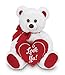 Bearington Beary Bigheart Valentines Plush Stuffed Animal Teddy Bear with Heart, 12 inches