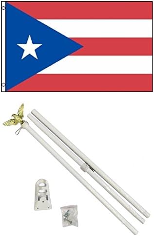 Amazon Com New 3 X5 Puerto Rico Flags Polyester W 6 Pole Kits