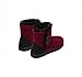 Dearfoams Ladies Sweater Knit Bootie (Large 9/10, Red)