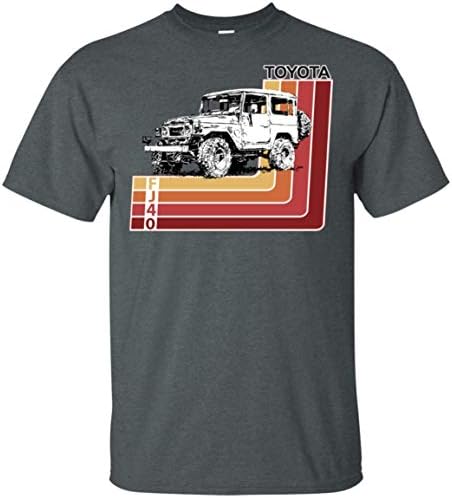 Toyota Landcruiser FJ40 Retro Lines Graphic T Shirt Vintage