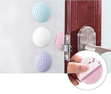 Aeoss Door Stopper Jammer Backed Door Knob Wall Protectors Guards Stoppers, Handle Bumper Round Rubber Crash Pads (Set of 4 pcs)