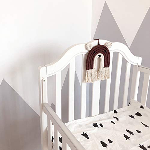 luosh Nordic handgeweven macramé wandtapijt katoenen touw regenboogbeer wandbehang decor - Image 4