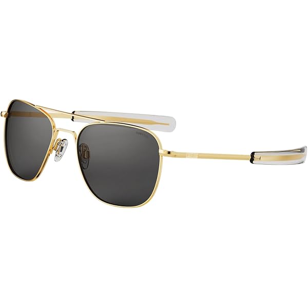 Amazon.com: Khan Shield Aviator Wrap Around Sunglasses (Gold  display picture 1