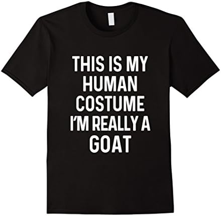 Mens Funny Goat Costume Shirt Halloween Men Women Kids Medium Black