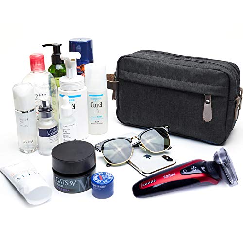 WANDF Toiletry Bag for Men Small Nylon Dopp Kit Lightweight Travel Shaving Bag for Kids and Women (Black) 5 WANDF Toiletry Bag for Men Small Nylon Dopp Kit Lightweight Travel Shaving Bag for Kids and Women (Black)