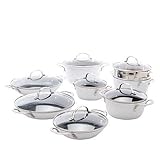 Curtis Stone Dura-Pan Nonstick 15-piece Nesting Cookware Set Model 655-425 (Renewed)