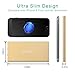 GETIHU 10000mAh Universal  Ultra Slim Portable Charger with LED Flashlight and 2 USB Ports - Gold