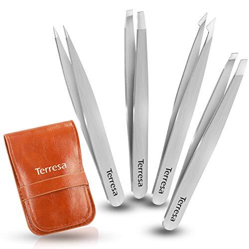 Twee Zers Precision For Eyebrows Terresa 4 Pack Tweezer Set For