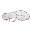 SheSole-Womens-Pearl-T-Strap-Bridal-White-Flat-Sandals-Beach-Wedding-Shoes