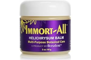 Immort-All Helichrysum Balm - Multi-Purpose Botanical Moisturizer for Face, Hands & Body (2 Ounce)