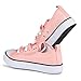 Twisted Kix Low Rise Classic Canvas Fashion Sneakers for Women with Two-Tone Laces, Salmon, 10