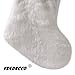 EDLDECCO 20.5 inch Snowy White Cozy Faux Fur Christmas Stocking for Holiday Party Decorations Gift-One Piece